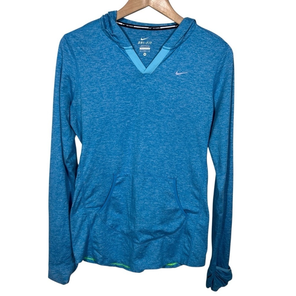 Nike Dri- Fit Blue Hoodie Top Size Medium